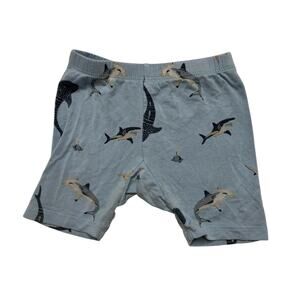 KYTE BABY Blue Sharks Pajama Shorts Size 2T Kids Bamboo Viscose Sleep